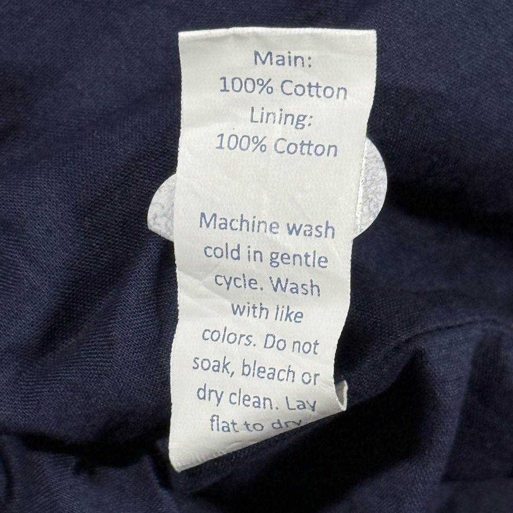Addison‎ Bay Women's Size XL Navy Blue Collared Poplin Lane Shirt Dress - Picture 11 of 12